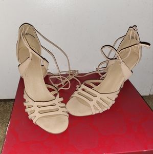Charlotte Russe Nude Strappy Heels